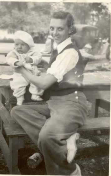 Dorothy Landers & infant Harold Keith